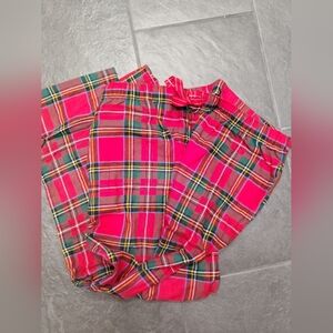 Red plaid flannel pajama pants